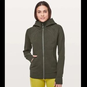 Lululemon Athletica Forest Green Zip-Up Hoodie